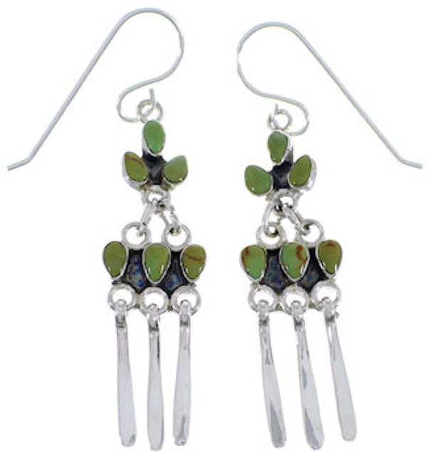 Southwest Jewelry Turquoise Sterling Silver Hook Earrings EX30076
